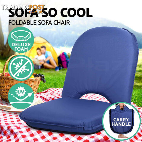 Artiss Floor Lounge Sofa Camping Portable Recliner Beach Chair Folding Outdoor Grey