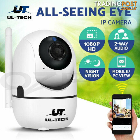 UL-TECH 1080P Wireless IP Camera CCTV Security System Baby Monitor White