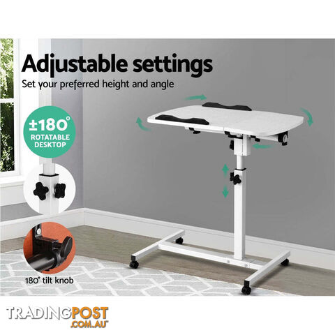 Artiss Laptop Table Desk Adjustable Stand - White