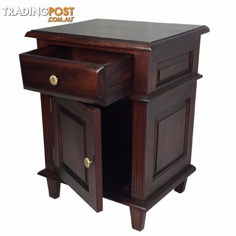 Solid Mahogany Wood Dressing Table with 10 Drawers & Mirror