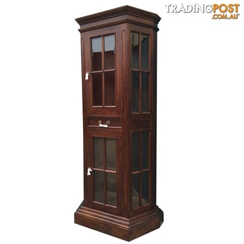 Solid Mahogany Wood Profile Display Cabinet / Bookcase