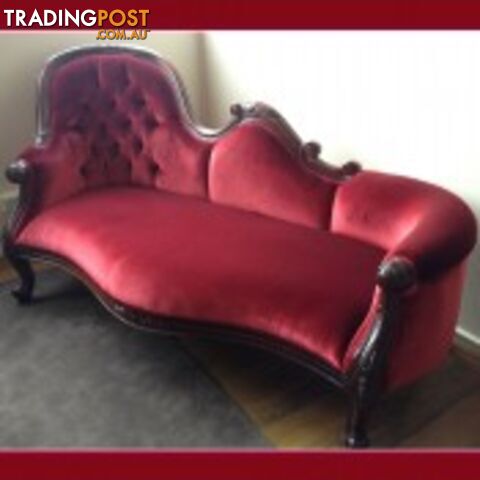 Solid Mahogany Wood Chaise Lounge / Love Seat