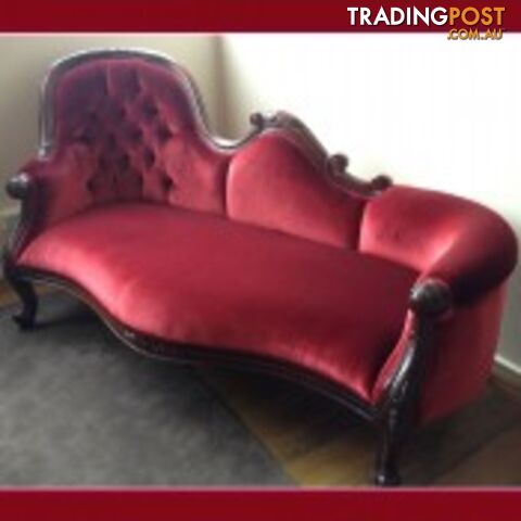 Solid Mahogany Wood Chaise Lounge / Love Seat