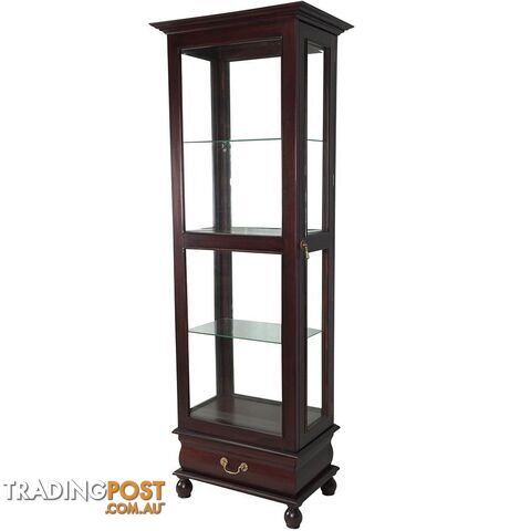 Solid Mahogany Glass Reproduction Display Cabinet