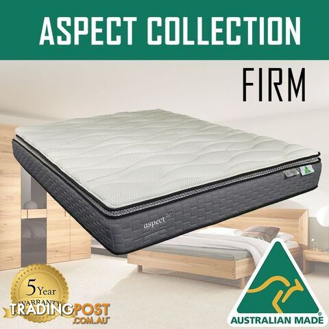 Australian Made Pillow Top Spring Mattress - 10 Years Warranty - King Single Size - ASPECT - photo 4 of 4