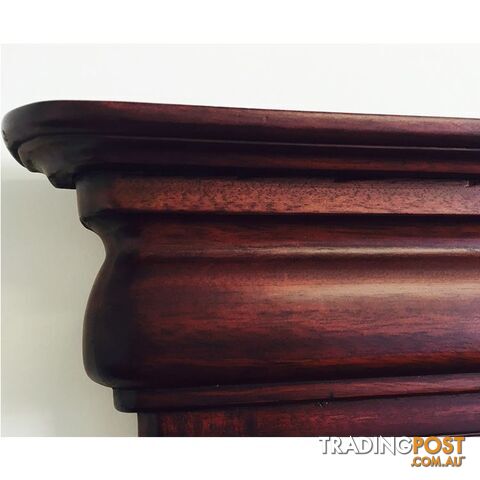 Solid Mahogany Wood Bevelled Glass Mirror