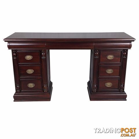 Wooden Mahogany Colonial Dressing Table & Mirror