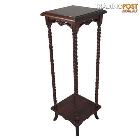 Solid Mahogany Wood Square Lamp Table