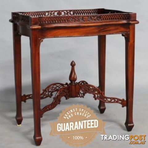 Solid Mahogany Wood Tea Table Rectangular Tea Hall