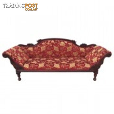 Solid Mahogany Wood 2 Seater Chaise Lounge