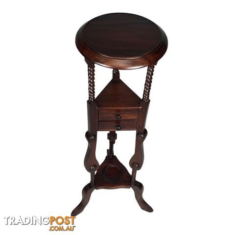 Solid Mahogany Wood Twist Plant Stand / Flower Stand - photo 2 of 2