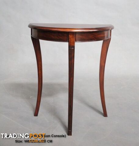 Mahogany Hall Table Half Moon Shape