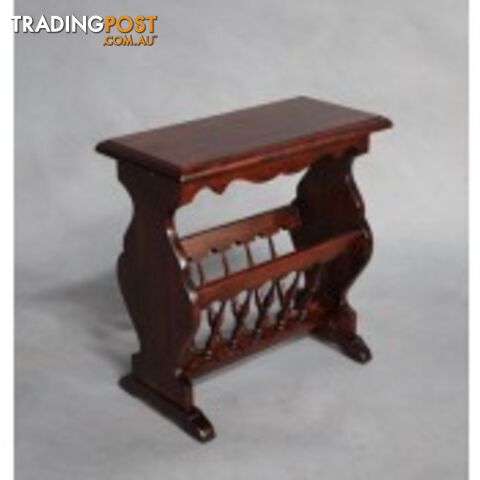 Solid Mahogany Wood Magazine Rack