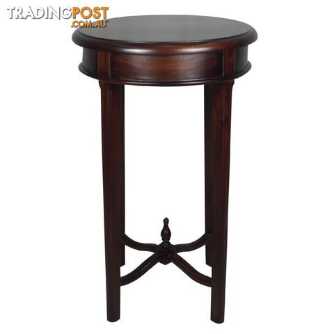 Solid Mahogany Wood Round Lamp Table