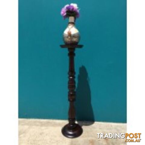 Mahogany Wood Round Plant Stand / Flower Stand