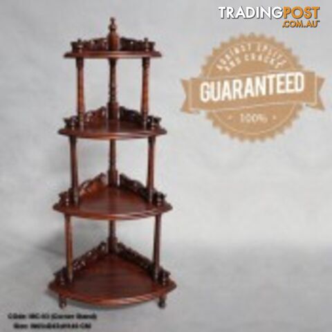 Solid Mahogany Wood Corner Stand / Display Stand