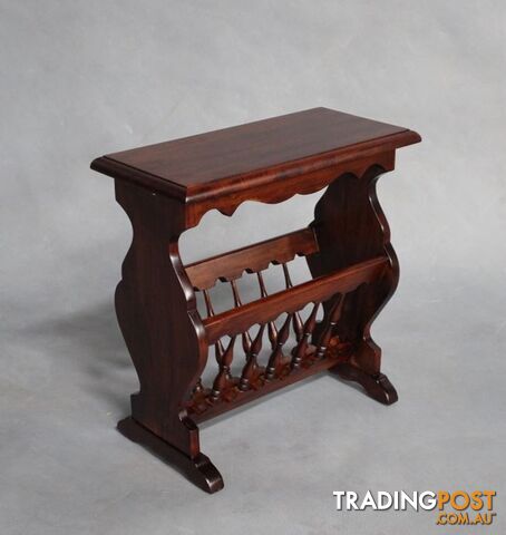 Solid Mahogany Wood Magazine Rack