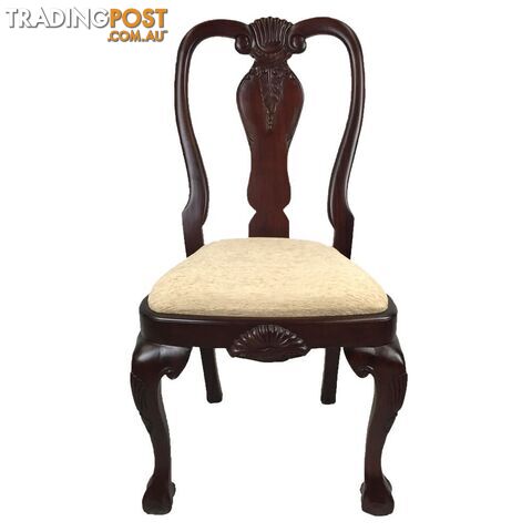 Solid Mahogany Wood Upholstered Chair