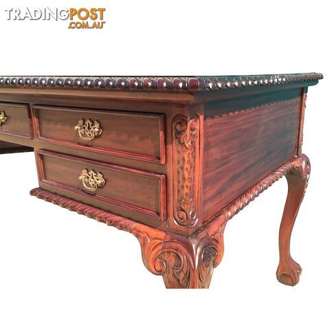 Solid Mahogany Wood Desk - photo 5 of 6