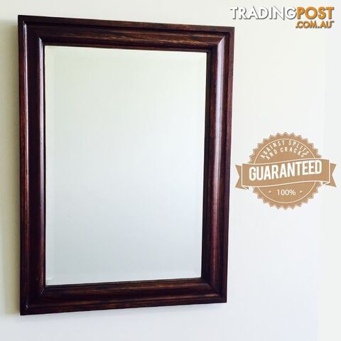 Solid Wood Bevelled Glass Mirror