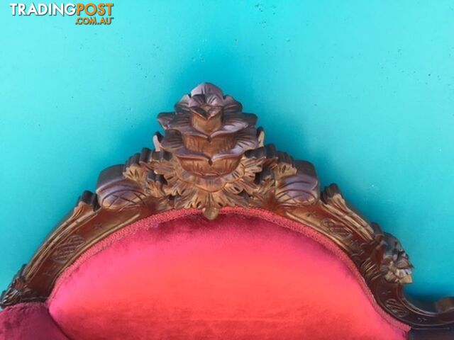 Solid Mahogany Wood Chaise Lounge / Phone Table REDUCED - photo 3 of 5