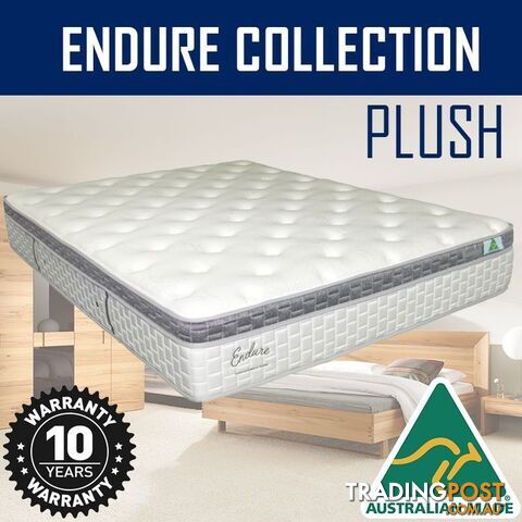 Australian Made Pillow Top Spring Mattress - 10 Years Warranty - Double Size - ENDURE - photo 2 of 2