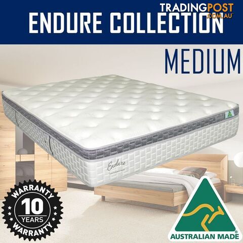 Australian Made Pillow Top Spring Mattress - 10 Years Warranty - Double Size -...