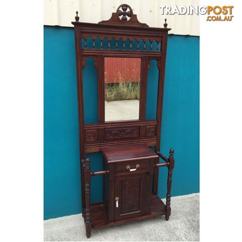 Solid Mahogany Wood Medium Hall Stand