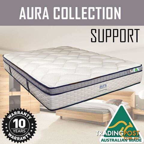 Australian Made Pillow Top Spring Mattress - 10 Years Warranty - AURA Collection - Single Size - photo 3 of 4
