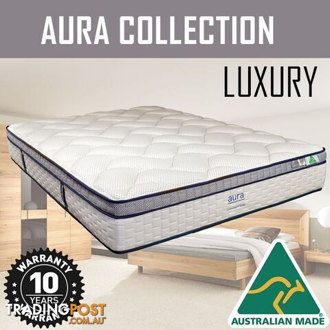 Australian Made Pillow Top Spring Mattress - 10 Years Warranty - AURA Collection - Single Size - photo 4 of 4