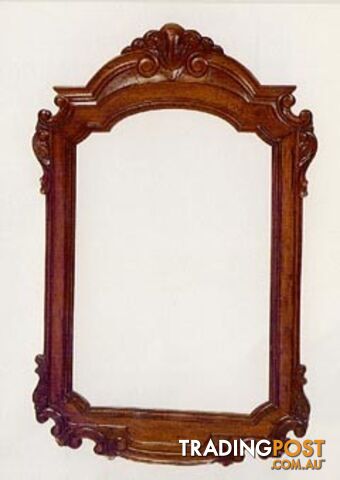 Solid Mahogany Wood Hand Crafted Bevelled Large Wall Mirror