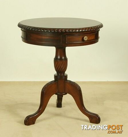 Solid Mahogany Wood 110 cm Round Table