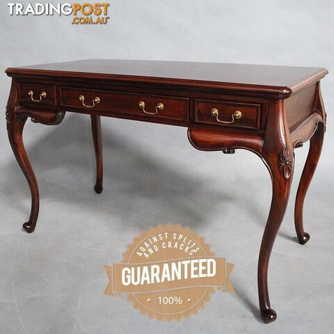 Mahogany Wood Office Desk with 4 Drawers