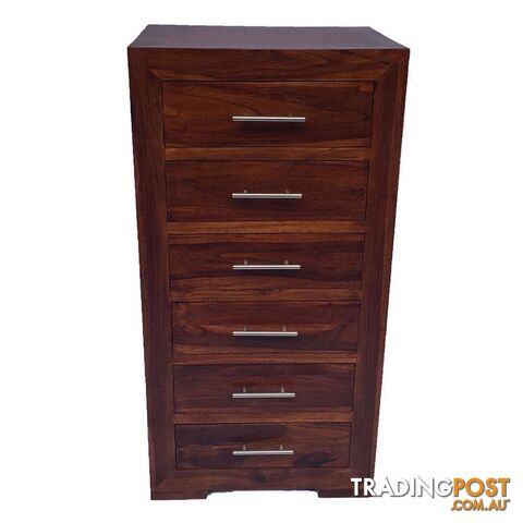 Solid Wood Bedroom Tallboy / Chest with 6 Large Drawers - photo 2 of 3