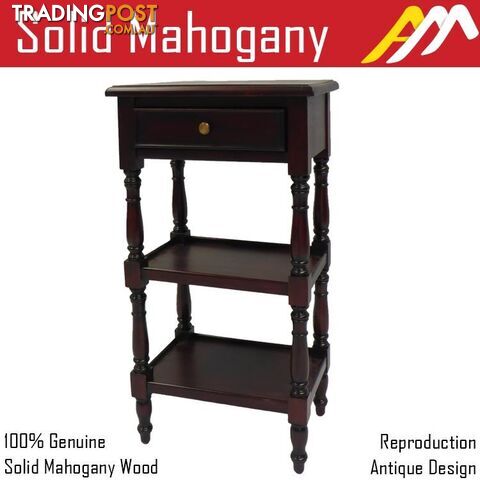 Solid Mahogany Wood Reproduction Side Table