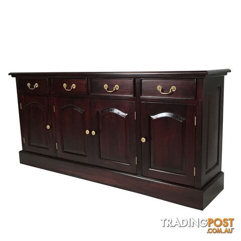 Solid Mahogany Wood Colonial 4 Door Buffet