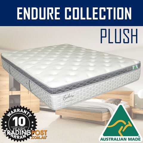 Australian Made Pillow Top Spring Mattress - 10 Years Warranty - King Size -...