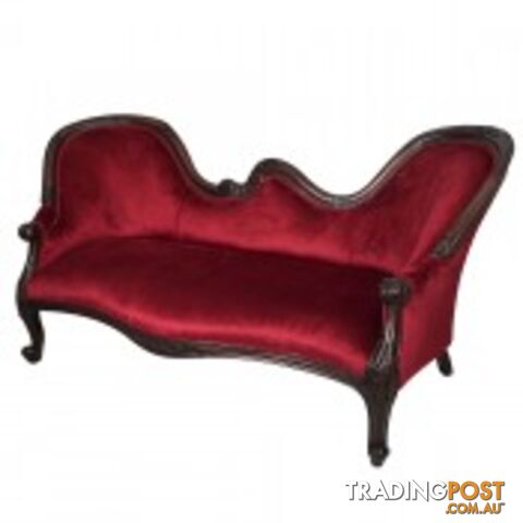 Solid Mahogany Wood Chaise Lounge / Sofa