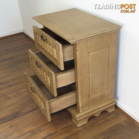 3 Drawers Solid Wood Bedside Table