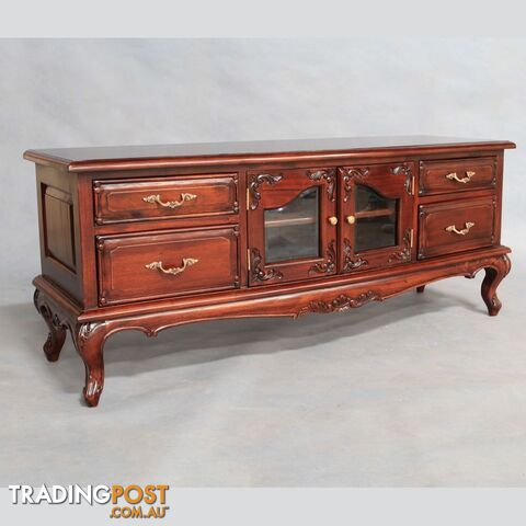 Solid Mahogany Wood TV Cabinet