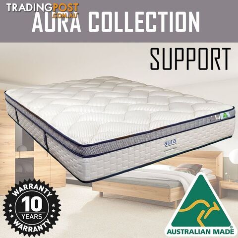 Australian Made Pillow Top Spring Mattress - 10 Years Warranty - Queen Size -...