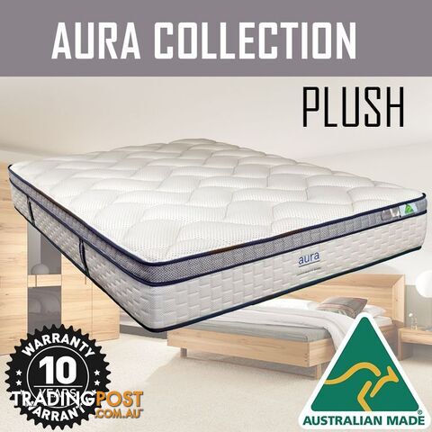 Australian Made Pillow Top Spring Mattress - 10 Years Warranty - King Size -...