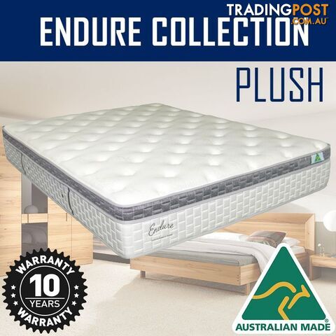 Australian Made Pillow Top Spring Mattress - 10 Years Warranty - Single Size - ENDURE - photo 4 of 4