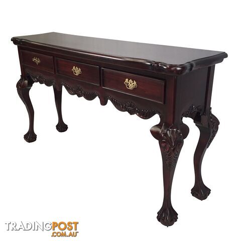 Solid Mahogany 3 Drawers Hall Table