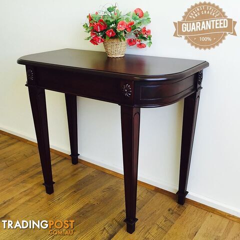 Solid Mahogany Wood Semi Round Large Hall Table