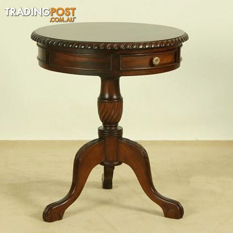 Solid Mahogany Wood 90 cm Round Table