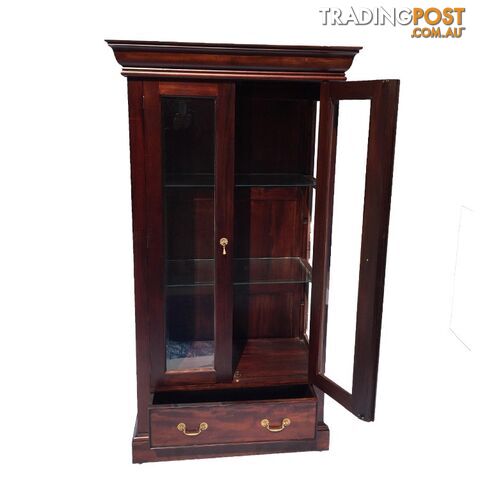 Solid Mahogany Timber Book Case With Drawer - photo 4 of 5