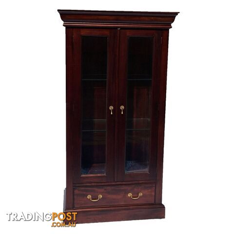 Solid Mahogany Timber Book Case With Drawer - photo 3 of 5