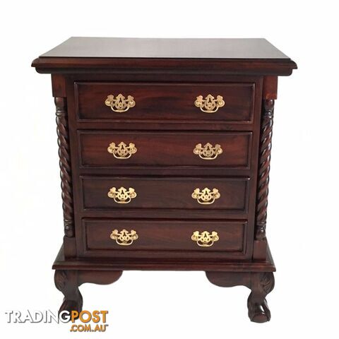 Solid Mahogany Wood Bedside Table