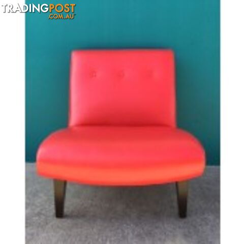 Full Leather Relax Chair / Single Sofa in Red